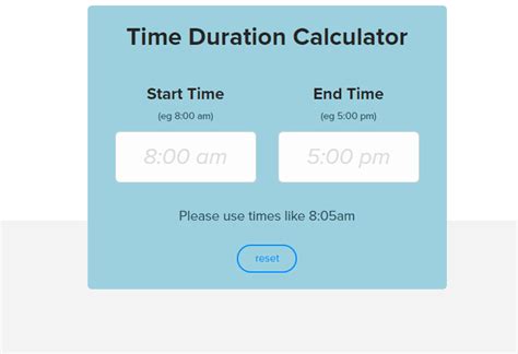 5pm to 11pm|Time Duration Calculator.